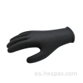 Hespax Trabajo transpirable guantes protectores de nylon negro tejido